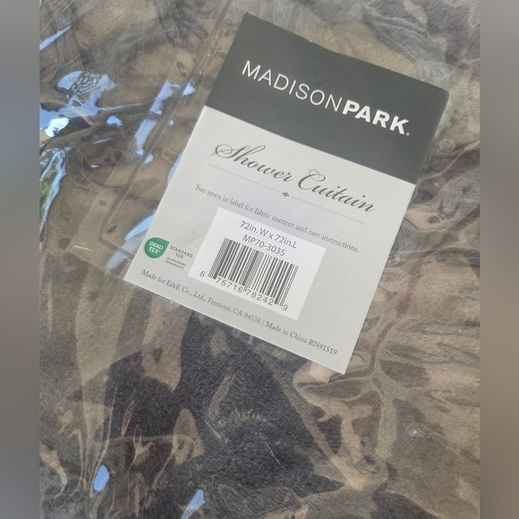 Madison Park Jacquard Shower Curtain 72"×72" NEW - Picture 2 of 6